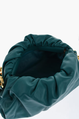 Leather THE CHAIN POUCH Bag with Magnetic Closure