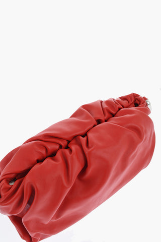 Leather THE CHAIN POUCH Bag with Magnetic Closure