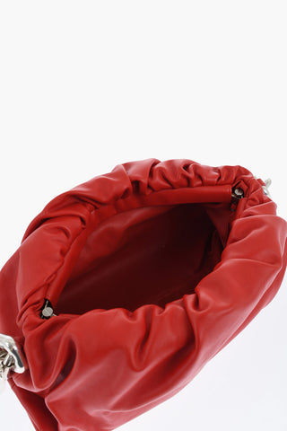 Leather THE CHAIN POUCH Bag with Magnetic Closure