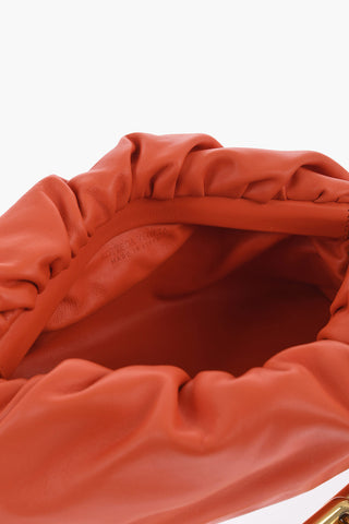 Leather THE CHAIN POUCH Bag with Magnetic Closure