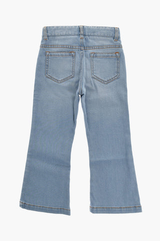 Boot Cut Jeans with Golden Effect Details