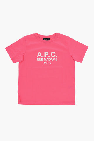 Cotton Crew-neck T-shirt with Embossed Logo