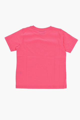 Cotton Crew-neck T-shirt with Embossed Logo