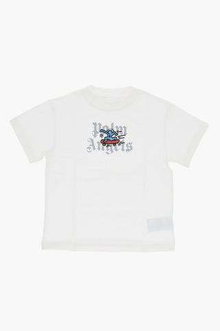 KEITH HARING Cotton Crew-neck T-shirt with Embossed Detail