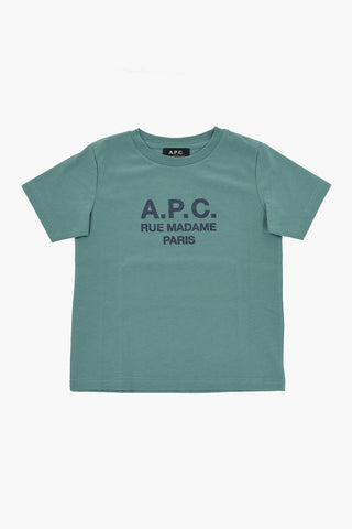 Cotton Crew-neck T-shirt with Embossed Logo