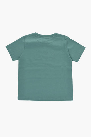 Cotton Crew-neck T-shirt with Embossed Logo