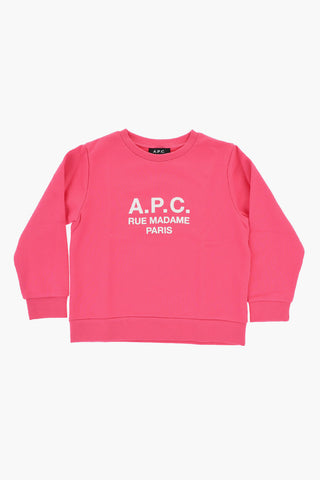 Cotton Crew-neck Sweatshirt with Embossed Logo