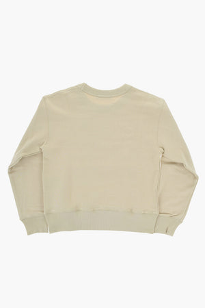 Baumwoll-Sweatshirt mit Rundhalsausschnitt, uni