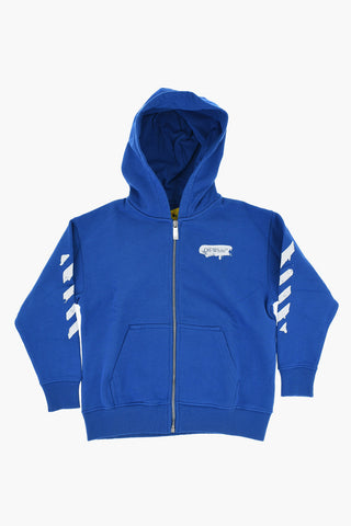 Cotton Hoodie with Contrast Side Bands