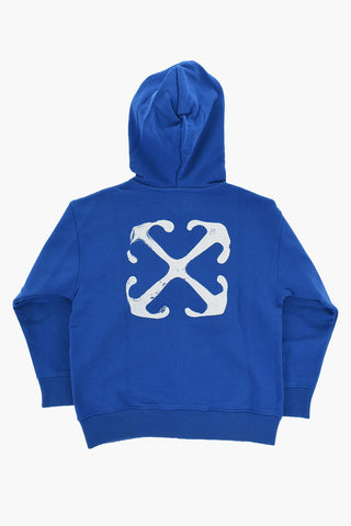 Cotton Hoodie with Contrast Side Bands