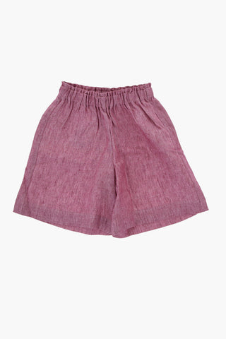 Flared Linen Pants with Pleats