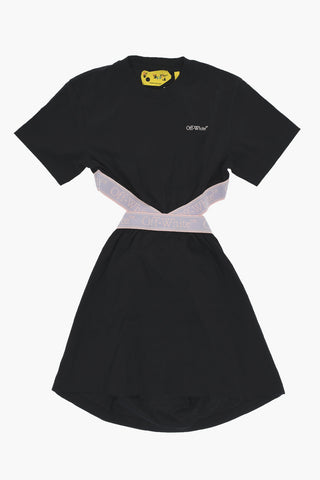 Cotton Tee Dress With Cut Out Details