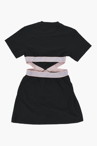 Cotton Tee Dress With Cut Out Details