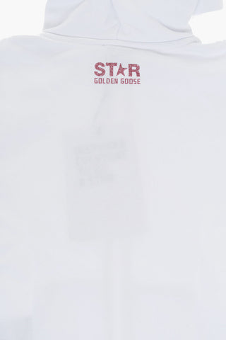 STAR Cotton Hoodie with Glitter Details