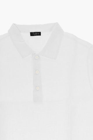 Linen Shirt with Spread Collar