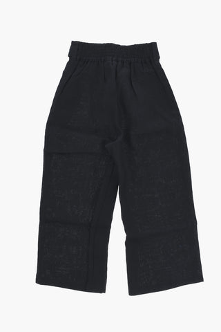 Linen Palazzo Pants with Belt