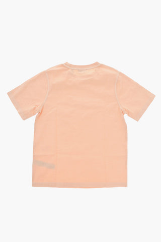 Solid Color Cotton CEDAR Crew-neck T-shirt