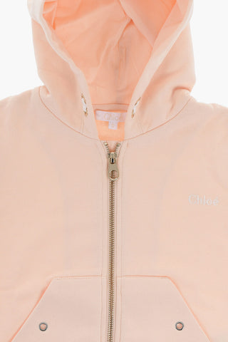 Cotton Hoodie with Eyelets Details