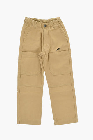 Cotton Cargo Pants with Belt Loops
