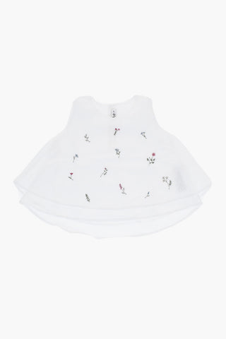 Cotton Blouse with Floral Embroidery
