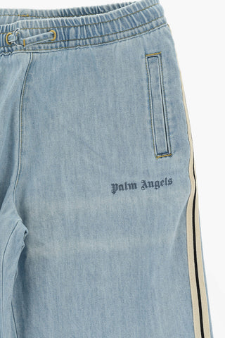 Jeans In Cotone con Piping Laterale