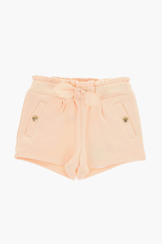 Shorts in Felpa con fiocco
