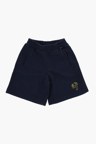 Cotton Shorts with Drawstring Waist And Embroidery