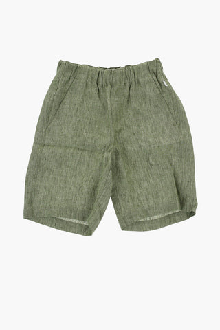 3 Pockets Linen Shorts with Drawstring Waist 