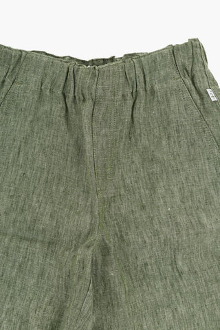 3 Pockets Linen Shorts with Drawstring Waist 