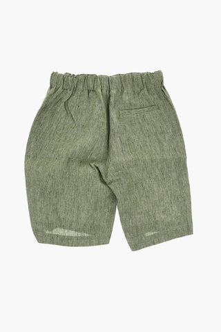 3 Pockets Linen Shorts with Drawstring Waist 