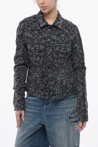 Distressed Detailed TATTOO Denim Jacket