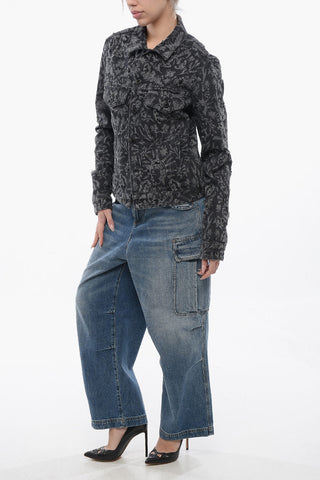 Distressed Detailed TATTOO Denim Jacket