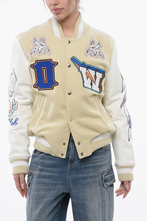 Bomber Imbottito THUNDERBOLT con Maniche in Pelle e Pacth All-Over