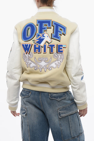 Bomber Imbottito THUNDERBOLT con Maniche in Pelle e Pacth All-Over