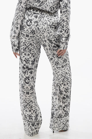 팔라초 팬츠 TATTOO PAJAMA 프린트 새틴