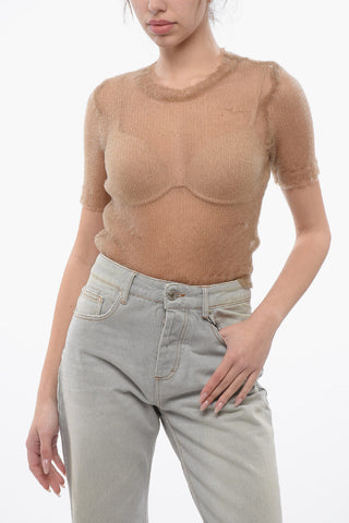MM0 Top See Through in Maglia di Nylon