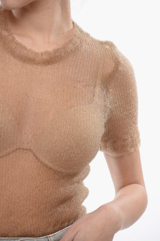 MM0 Top See Through in Maglia di Nylon