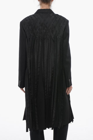 Wool-Blend Coat MANTEAU with Fringes