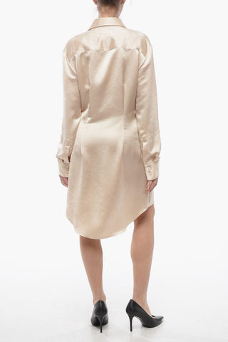 MM6 Slim Fit Satin Shirt Dress
