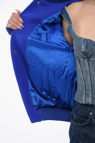 Bomber Imbottito ROYAL con Maniche in Pelle e Pacth All-Over