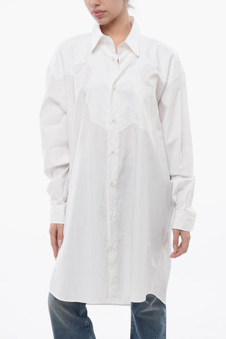 MM1 Chemisier Oversize con Cuciture a Vista