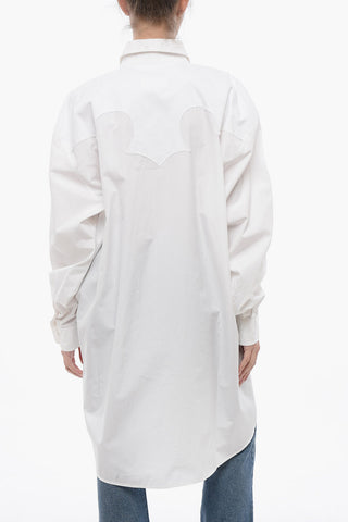 MM1 Chemisier Oversize con Cuciture a Vista