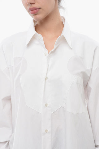 MM1 Chemisier Oversize con Cuciture a Vista