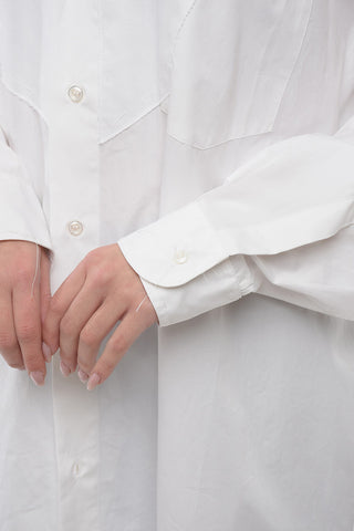 MM1 Chemisier Oversize con Cuciture a Vista