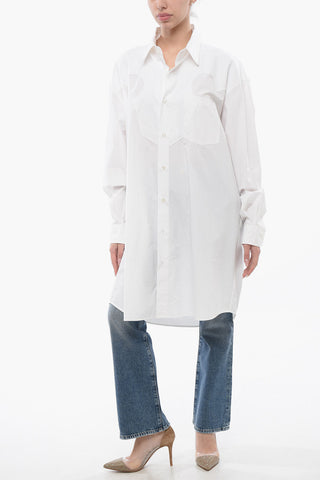 MM1 Chemisier Oversize con Cuciture a Vista