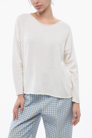 Maglione Girocollo In Lana Merino Drop Shoulder