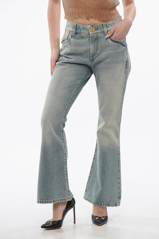 Vintage Washed Cropped Fit Bootcut Denims