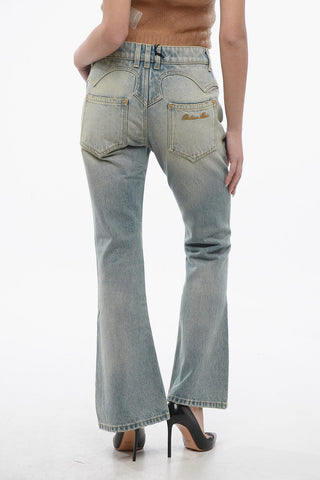 Vintage Washed Cropped Fit Bootcut Denims