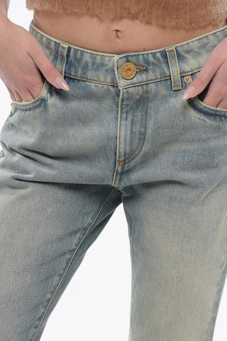 Vintage Washed Cropped Fit Bootcut Denims