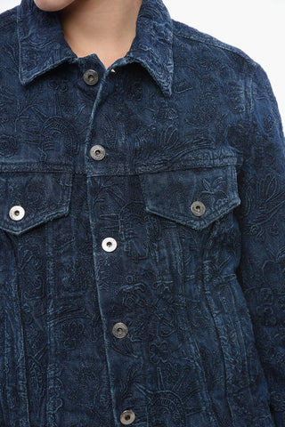 Embroidered Denim TATTOO Jacket